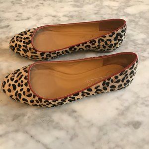 Shoes of Prey Leopard Calfhair Flats 6 Wide